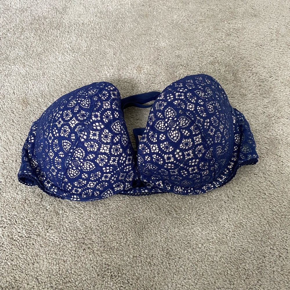 Dream Angels Victoria’s Secret push up blue lace bra